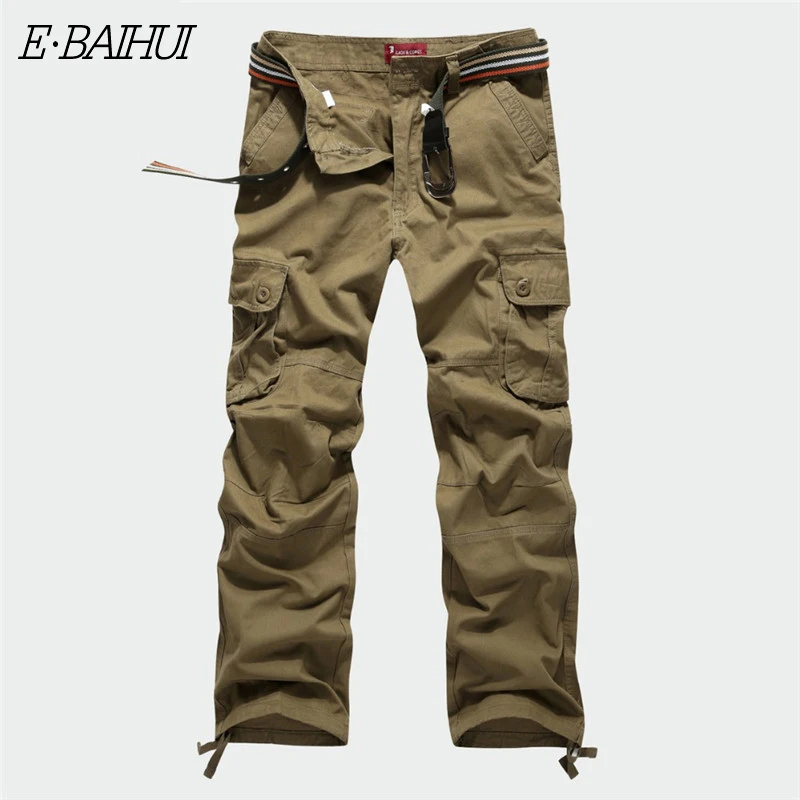 

E-BAIHUI 2020 новые брюки-карго Для мужчин штаны с несколькими карманами Военные Спортивные штаны с камуфляжным принтом брюки Для мужчин s штаны с...