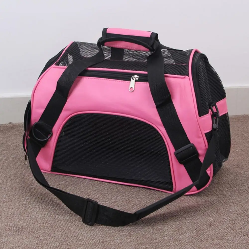 

Portable Foldable Dog Cat Carrier Breathable Mesh Travel Cage Crossbody Tote Bag