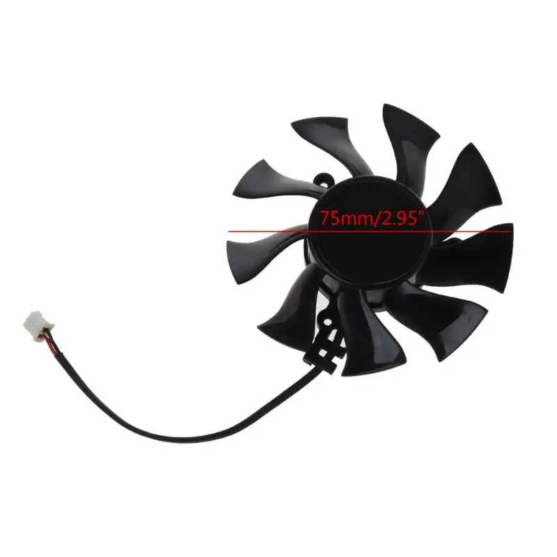 FD8015H12S 75 мм 2 контактный охлаждающий вентилятор для видеокарты Sapphire HD6850 HD4860