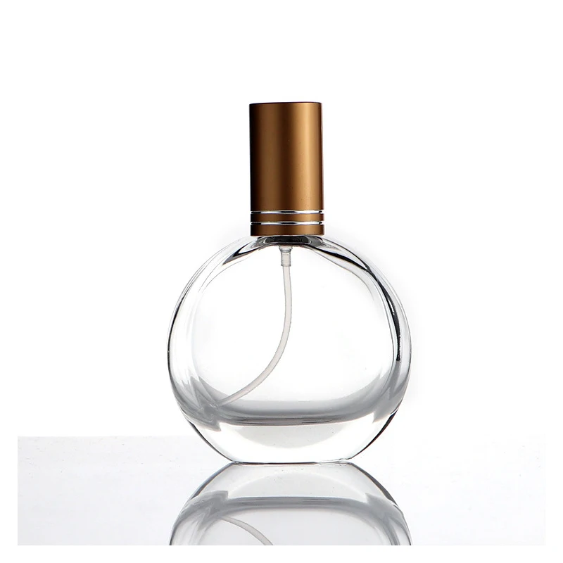 50 мл плоский круглый флакон для духов прозрачный Стекло Портативный штык тонкой