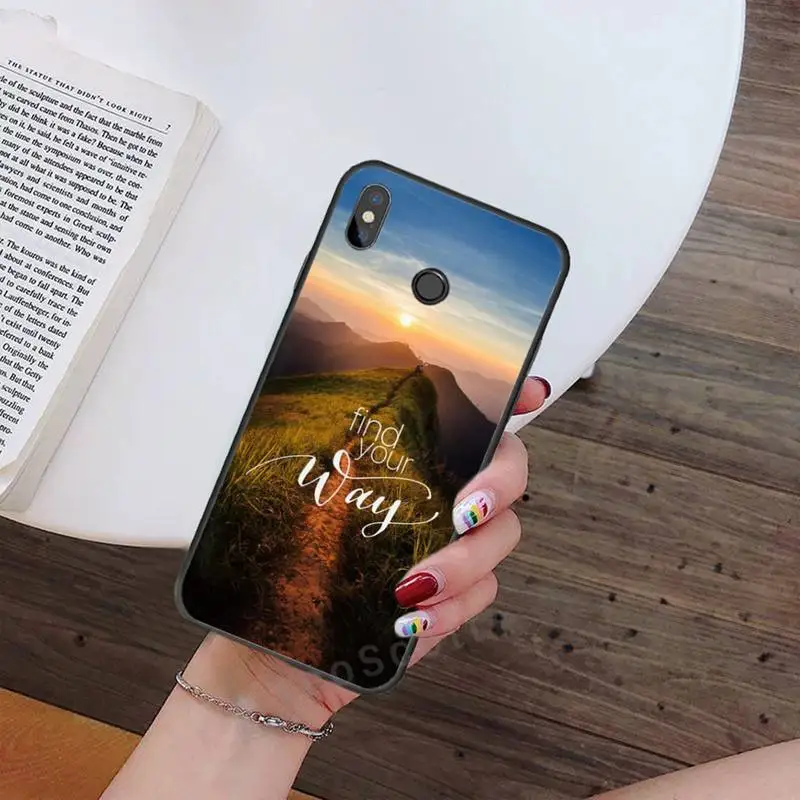 

Travel mountain sea beach quotes high quality Phone Case shell For Xiaomi Redmi note 7 8 9 t k30 max3 9 s 10 pro lite
