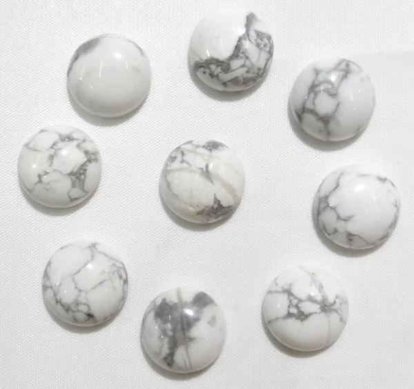 

Wholesale 50pcs/10mm Natural Howlite Stone Round Cabochons beads For DIY Jewelry making Necklace bracelet Accessories