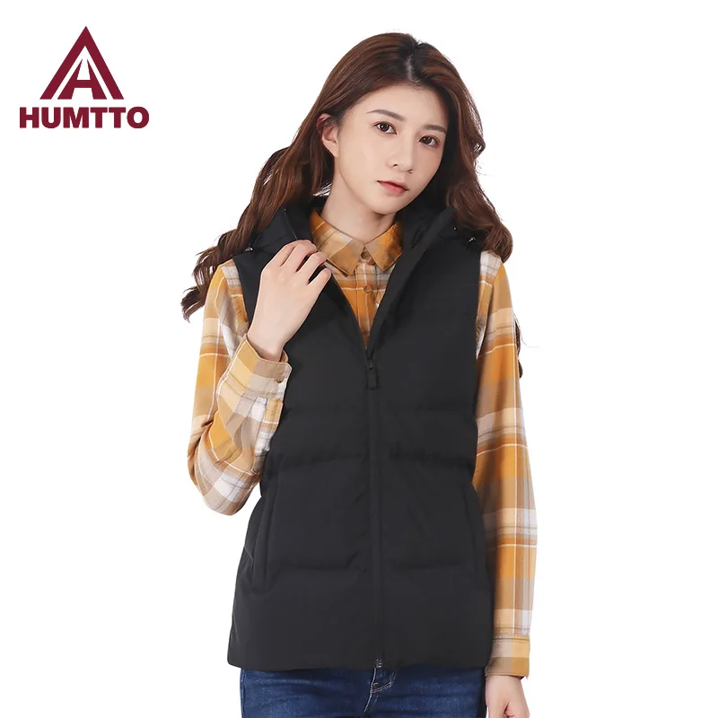 HUMTTO Autumn Winter Windproof Sleeveless Jacket Vest Woman Fashion Waistcoat Coat Womens Brand Keep Warm Jackets for Women 2021