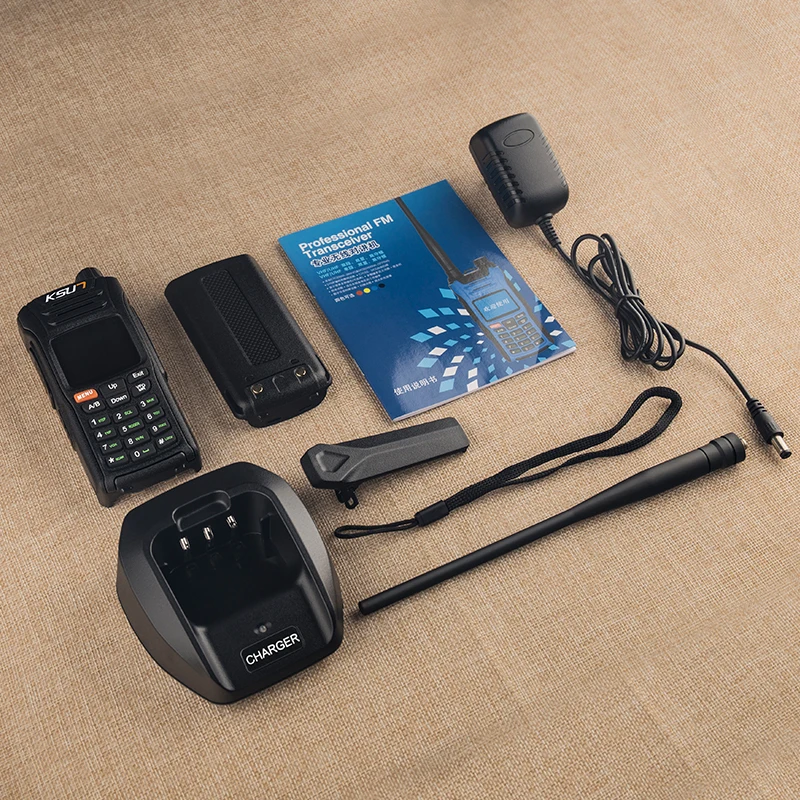 

KSUN VHF 136-174MHz& UHF 400-520MHz Dual Band Two Way Radio Walkie Talkie Aviation Band Radio Transceiver