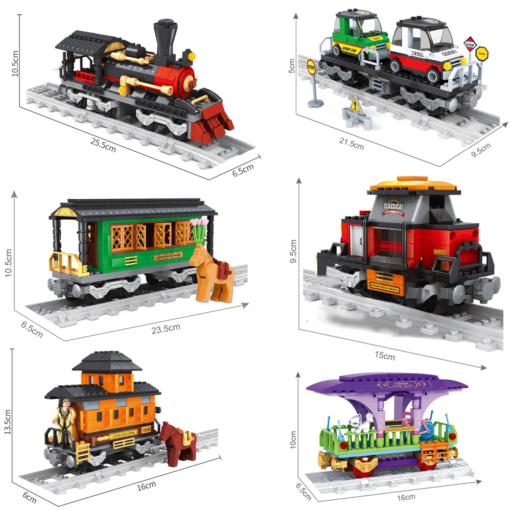 Конструктор AUSINI Железнодорожный детский железнодорожный поезд игрушки для