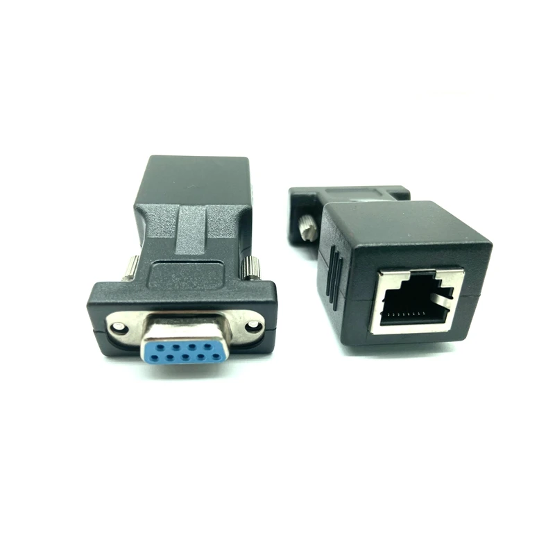 DB9 разъем RS232 Папа/мама К переходнику RJ45 Мама COM-порт к Ethernet-порту LAN | Компьютеры и