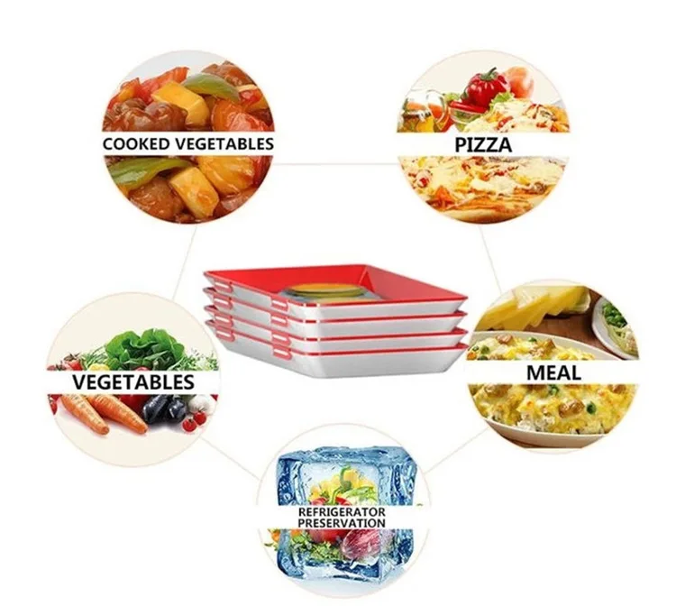 Лоток для хранения кухонное Хранение продуктов набор контейнеров сохранение свежести еды чехол для микроволновой печи лоток для сохранения пищи