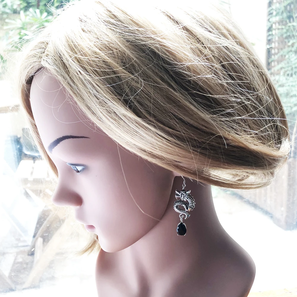 Висячие серьги-подвески с кристаллом дракона модные ювелирные изделия 2019 пробы