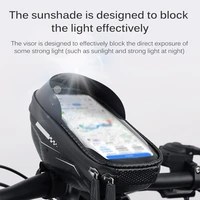 hot bicycle frame bags waterproof cycling touch screen top tube bags bike handlebar front phone case holder bags 6 26 5 inch