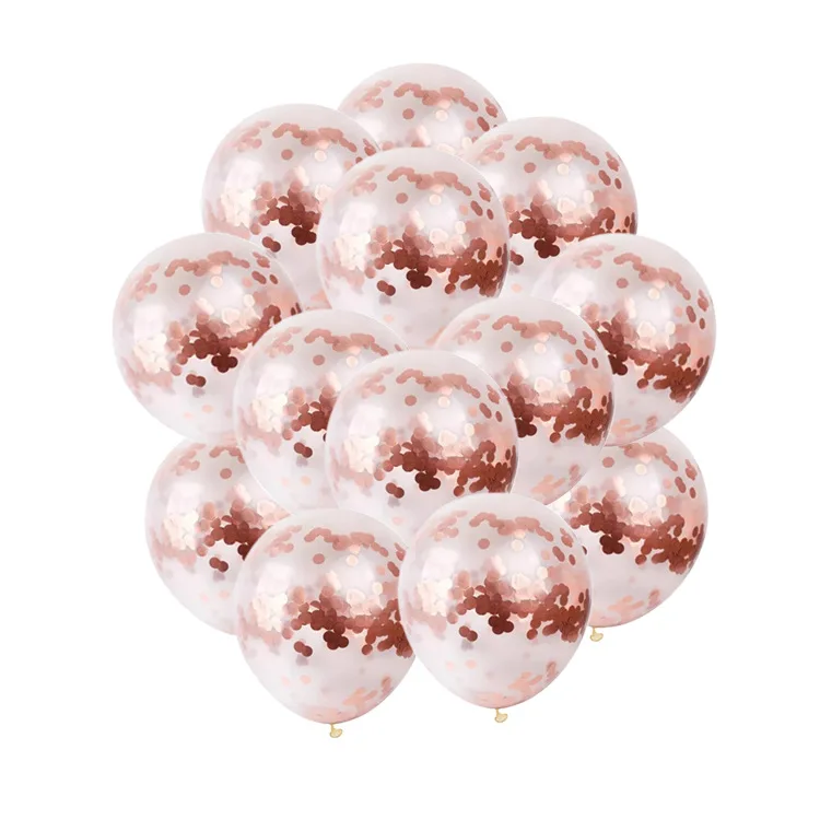 10 шт./лот прозрачные латексные шары золотые конфетти на день рождения Baby Shower