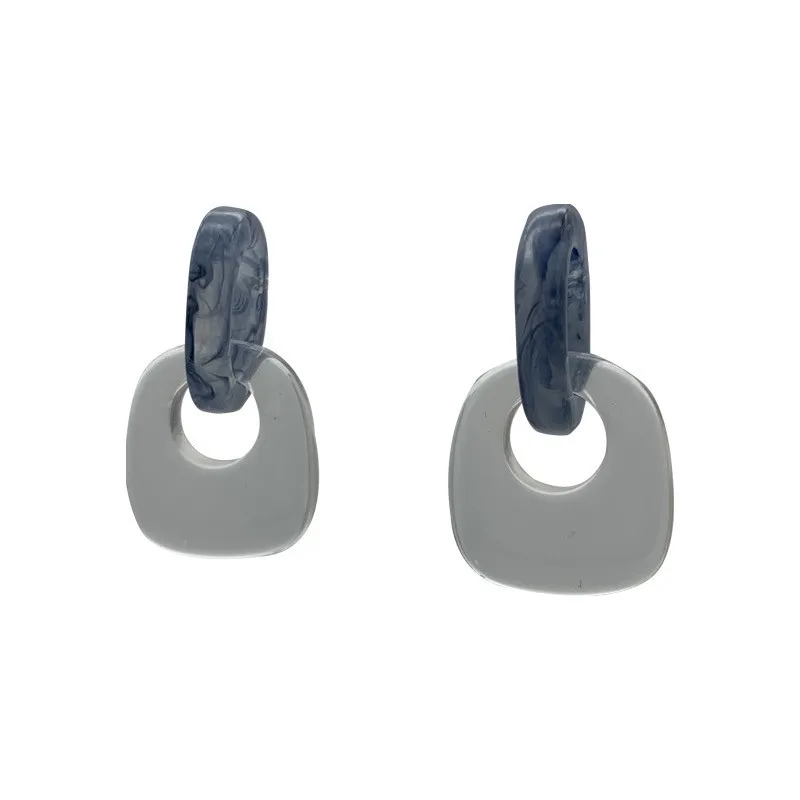 

2021 Spring and Autumn New Earrings For Women Minimalist Style Korean Minority Cold Wind Geometric Transparent Acrylic Earrings