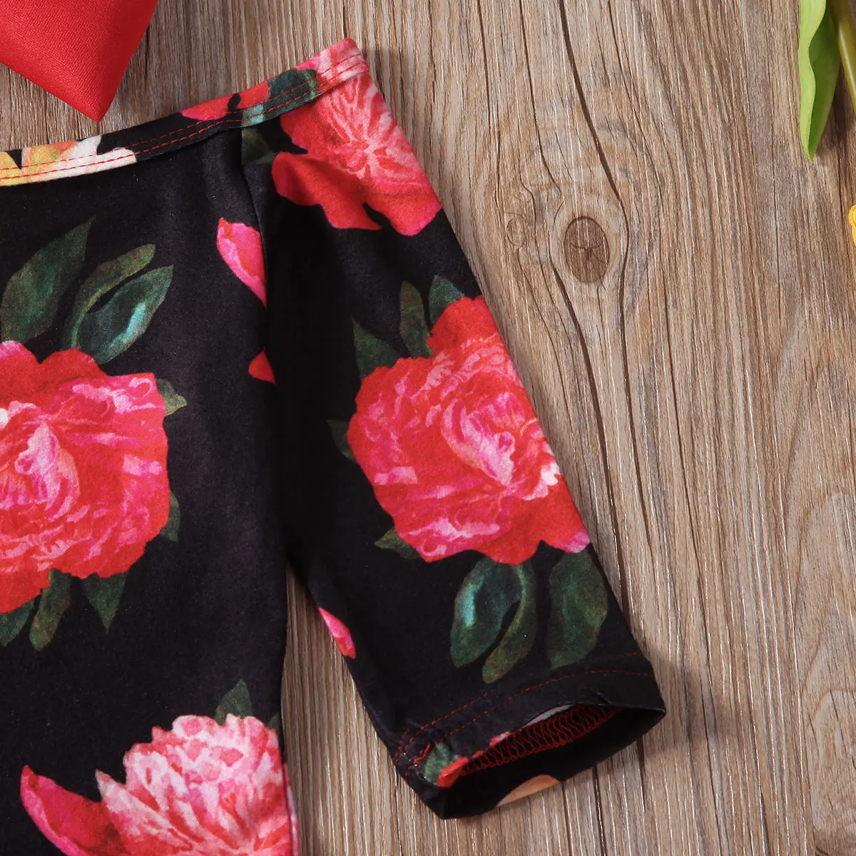 Комплект из 3 предметов комбинезон с цветочным принтом + юбка-пачка повязка на