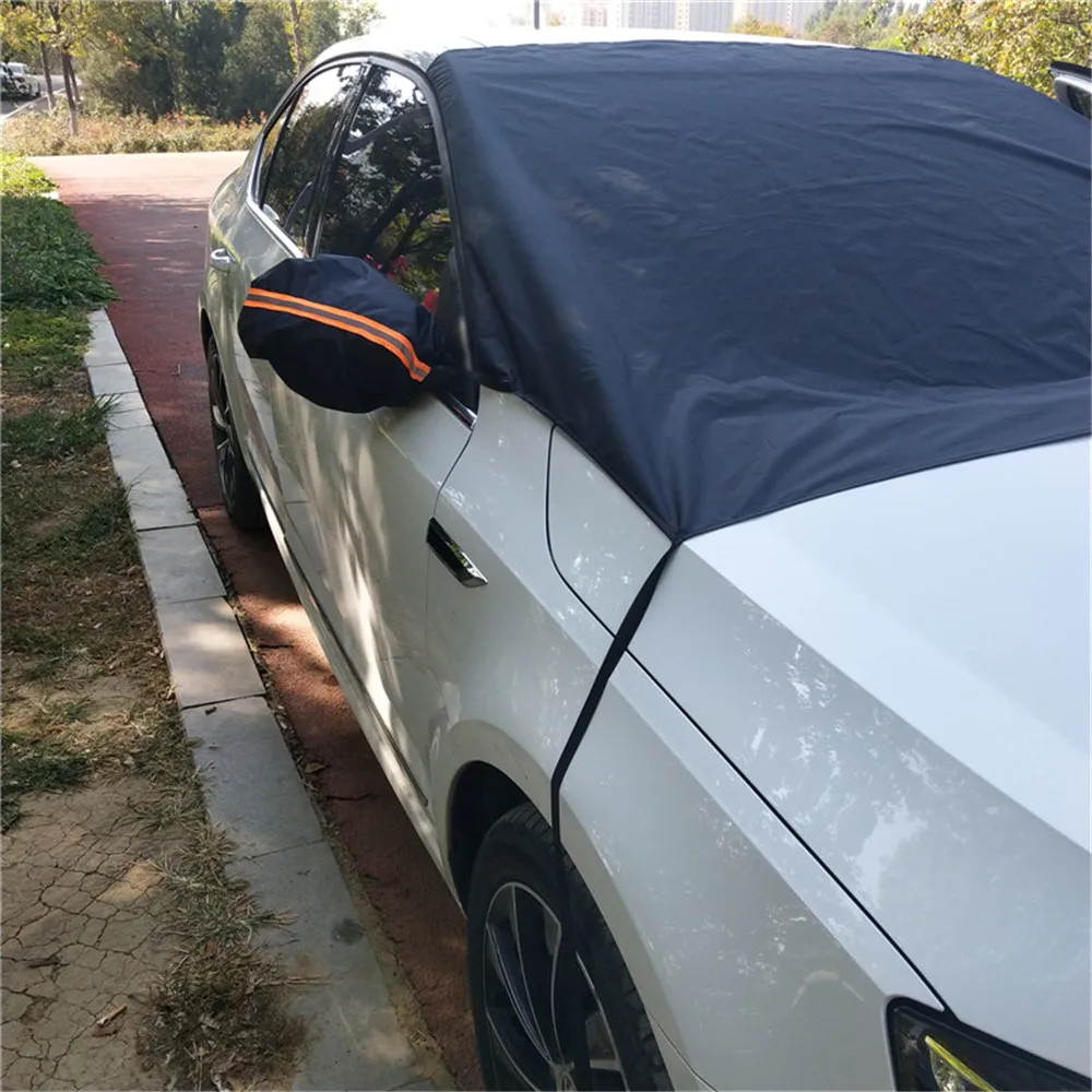 

Magnetic Car Half Windshield Snow Snow Frost Winter Wind Protector Magnetic Car Shield 215 X 125cm For All Cars