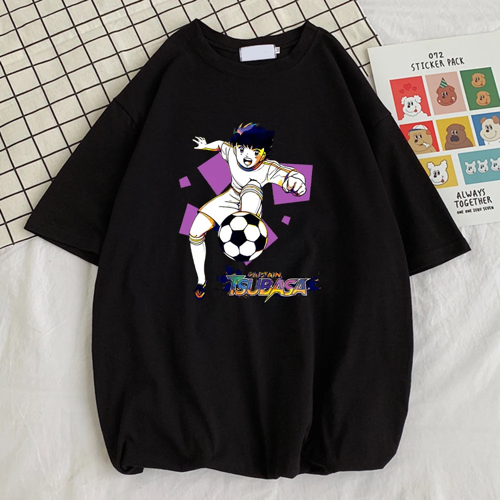 

Captain Tsubasa Cartoons Prints Mens T-Shirts Cool Vintage Tshirts Graphic Fit Tshirt Funny Big Size Men Short Sleeve