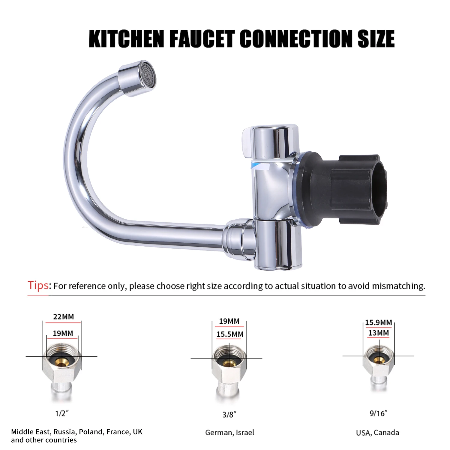 

New Kitchen Faucet 360 Degree Rotation Bathroom Bar Sink Water Taps Single-Handle Cold & Hot Water Mixer Copper Swivel Faucet