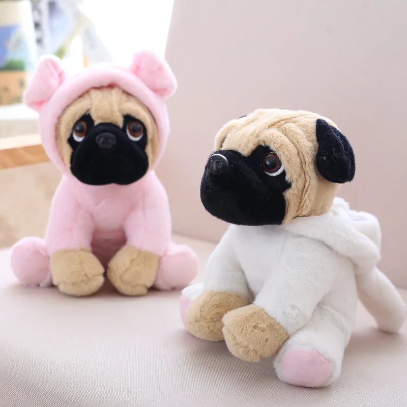

20CM Stuffed Simulation Dogs Plush Sharpei Pug Lovely Puppy Pet Toy Plush Animal Toy Children Kids Birthday Christmas Gifts