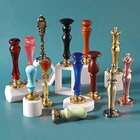 Восковая печать Manzelun, искусственная металлическая и Wodden цветная универсальная ручка с винтом в стиле ретро