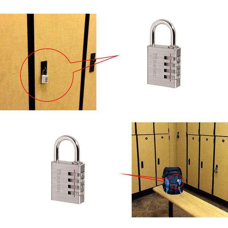 Замок Master Lock 643D комбинированный навесной замок с защитой от кражи 4-значный