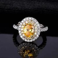 natural topaz rings s925 sterling silver for women 2020 fashion resizable wedding rings for couples topaz jewlery engagement