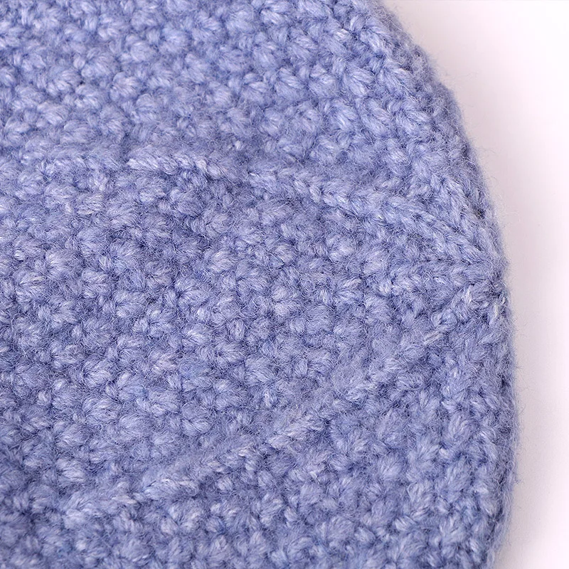 Зимняя шапка для женщин и мужчин плотные теплые вязаные крючком шапки однотонные