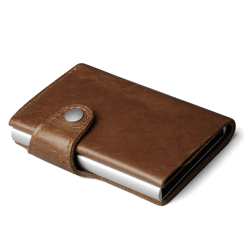 Индивидуальный индивидуальный мужской мини кошелек из 100% натуральной кожи с