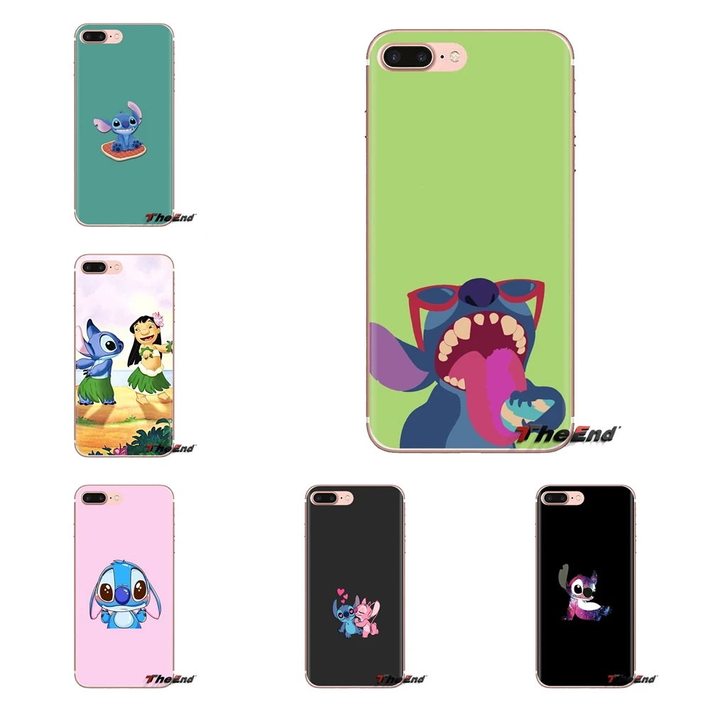 Мультфильм милый Стич стежка прозрачная задняя крышка из ТПУ чехлы для Samsung Galaxy J1