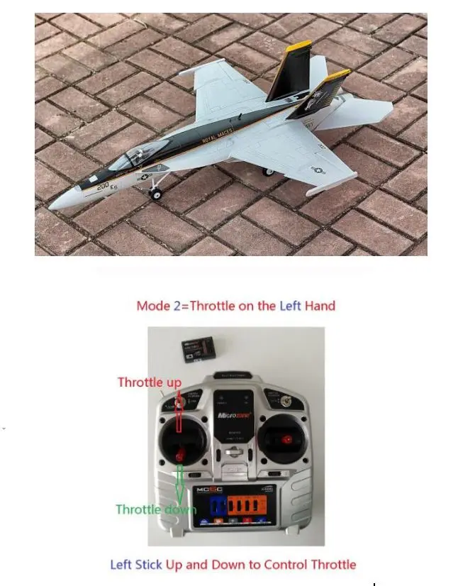 Электрический радиоуправляемый самолет EDF струи Freewing F18 64 мм RTF без