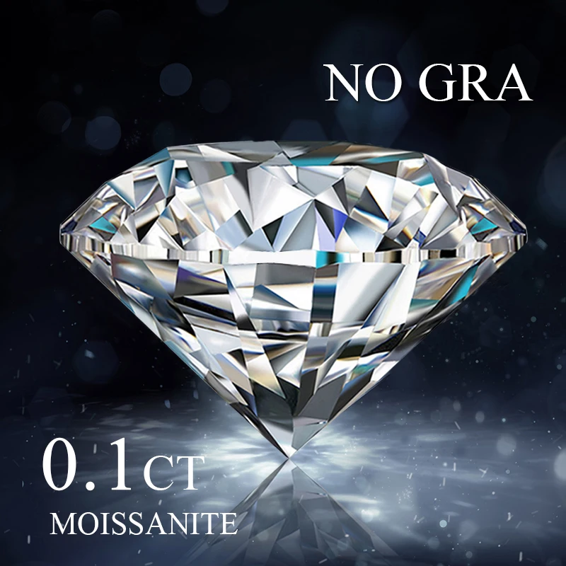 

Moissanite 0.1 Carat D Color 3mm Round Brilliant Cut Moissanite Stone Beads VVS1 Excellent Cut Grade Test Positive Lab Diamond