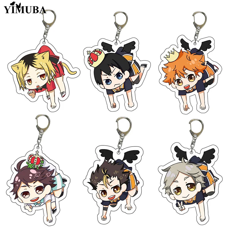 

Поп Аниме Haikyuu! Акриловый брелок с подвеской в виде фигурок, брелок для ключей для волейбола, мальчика, косплея, брелок Хината шоё кагеяма тоб...