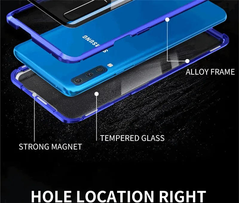 Поглощение электромагнитных волн металлические чехолы для samsung Galaxy A10 A20 A30 A40 A50 A60 A70 A80 A90 чехол двухсторонняя, для стекла 360 противоударный
