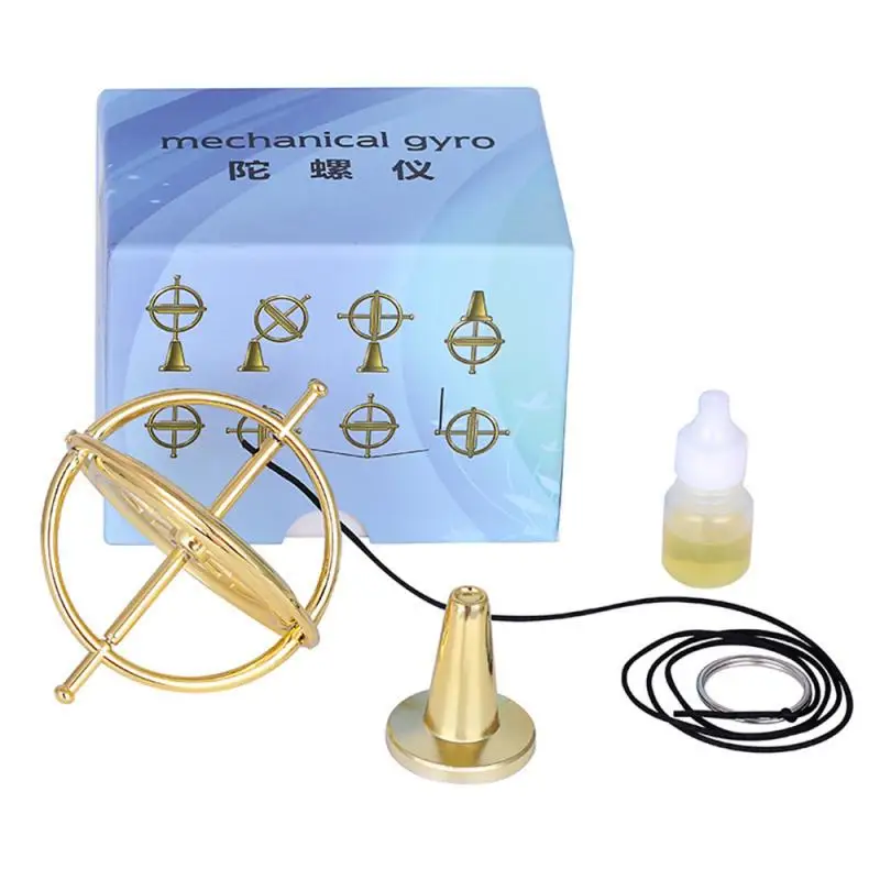 

Creative Scientific Educational Metal Finger Gyroscope Gyro Top Pressure Relieve Classic Toy Traditional Learning Toy For Kids