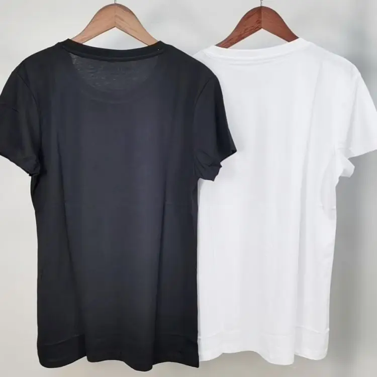 

Classic Letter Flocking Print Ladies T-shirt o-neck casual wild cotton women short sleeve t-shirt