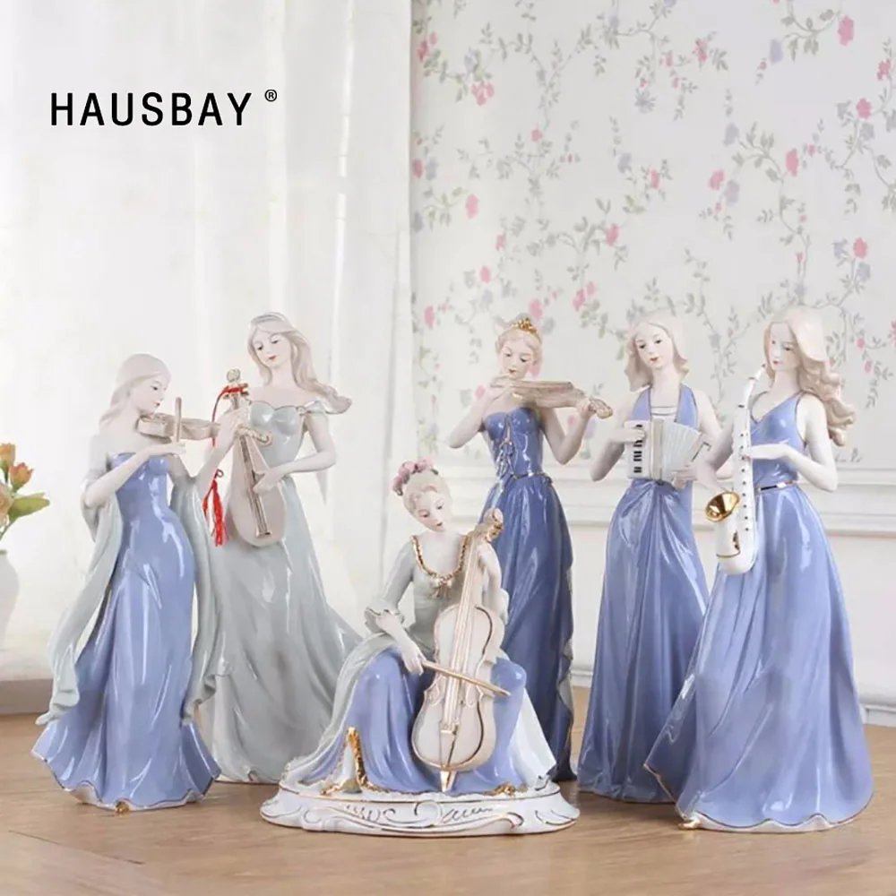 Керамическая скульптура богини европейская музыкальная Красивая статуя