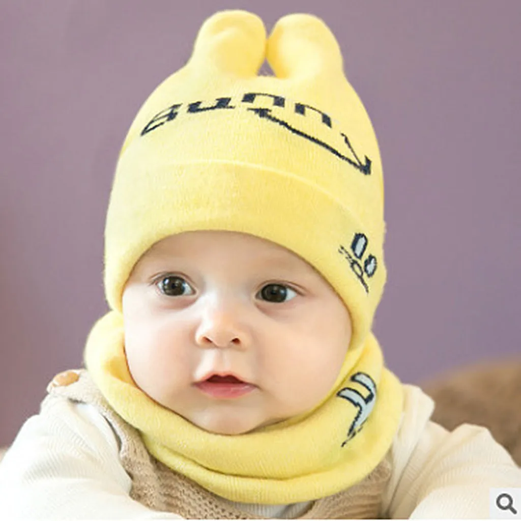 Cute Eyelash Caps For Newborn Kids Baby Boy Girl Pom Hat Winter Warm Knit Bobble Beanie Cap Scarf Set Drop Shipping