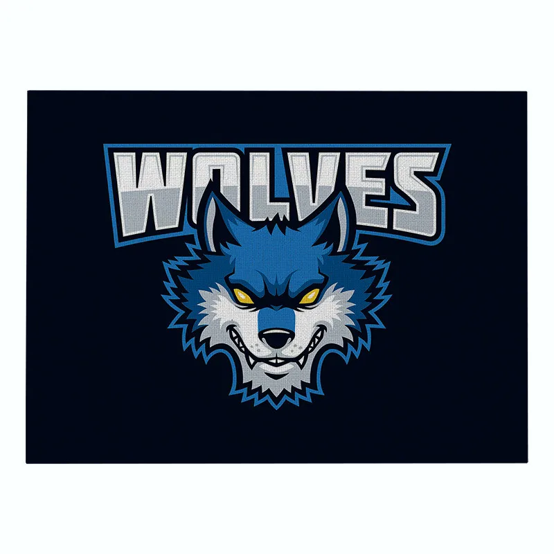 3D с принтом в виде животных коврики для волка на постельном белье изоляции