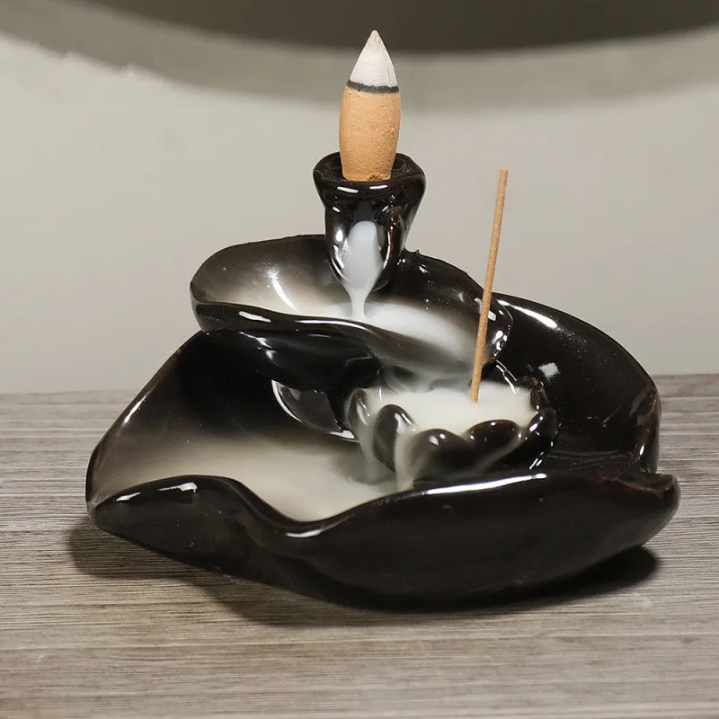 Портативная подставка для благовоний в виде водопада и дыма с обратным потоком