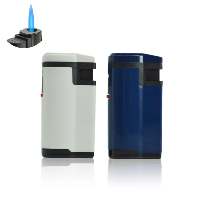 

Зажигалка для сигар, ветрозащитная струйная фонарь жигалка, заправляемая Бутановая газовая зажигалка, гаджеты для мужчин