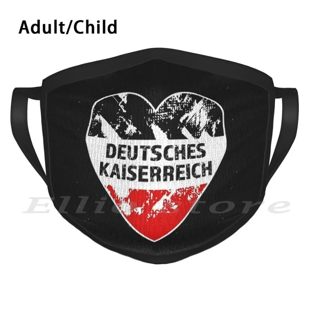 Немецкий флаг империи немецкий патриотский Pm2.5 фильтр моющийся взрослый ребенок