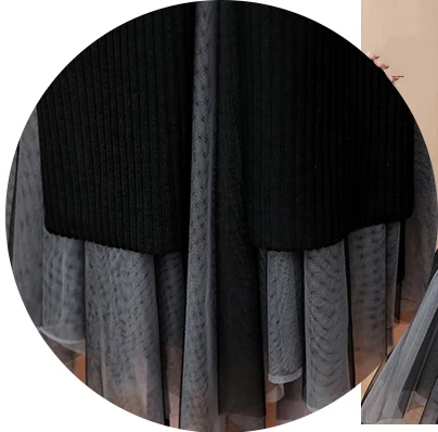 

Large Size Female Dress 2020 Spring New Retro knitted Dress Irregular Net Red Yarn Two-piece Suit Long Sleeve Korean L330