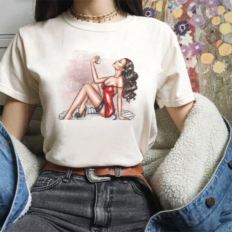 Футболка Ulzzang женская с принтом пикантный топ узором для девушек и мальчиков