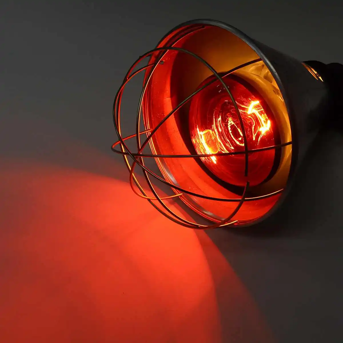 

250W Pet Reptile Far Infrared Ceramic Heating Lamp Cover with E27 Bulb Animal Habitat Lighting Heat Emitter Light Bulb