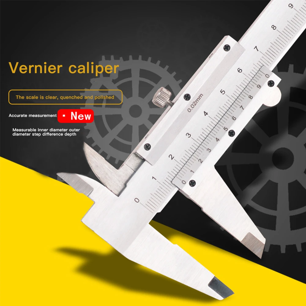 

High Precision 0-150mm Vernier Caliper Stainless Steel DIY Tool Woodworking Plumbing Model Making For Measuring Instrument