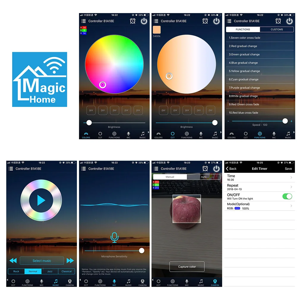 Беспроводной светодиодный смарт контроллер WiFi для светодиодных лент 5050 3528 с Alexa