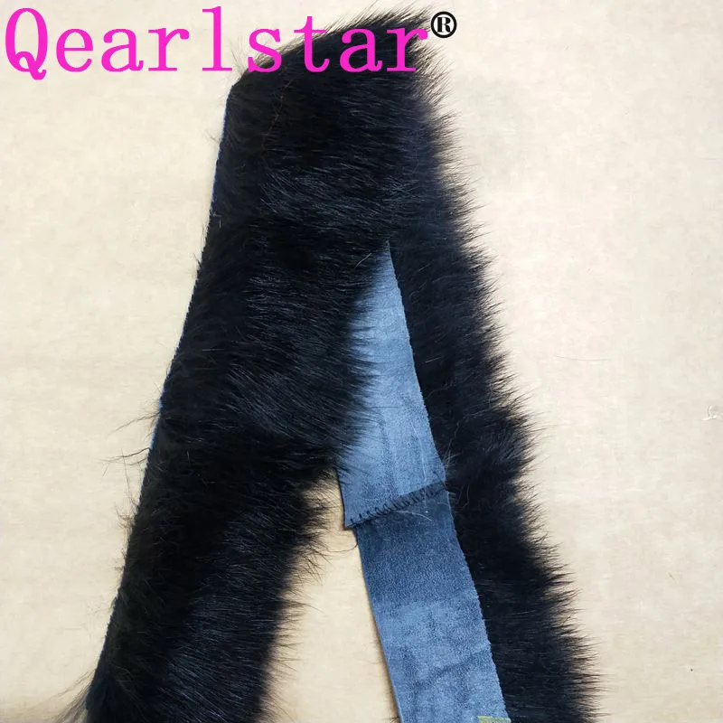 Qearlstar натуральный кроличий мех отделка 1 ярд/партия Аксессуары для одежды настоящие меховые полоски для пухового Пальто Капюшон шляпа Кепка обувь Diy TK03
