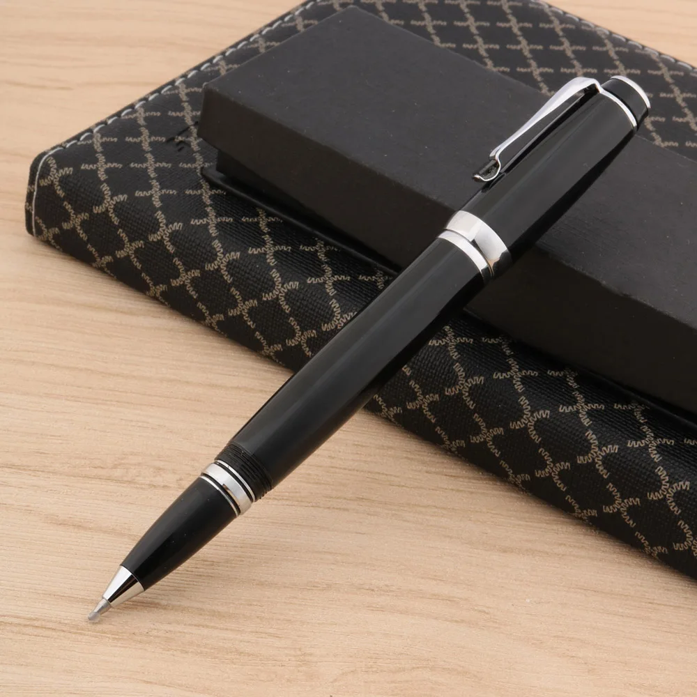 Высокое качество шариковая ручка классическое серебряное подарок поверните