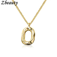 10pcs popular irregular geomtric necklace for women men couple ol oval pendantnecklaces clavicle chain jewelry wholesale
