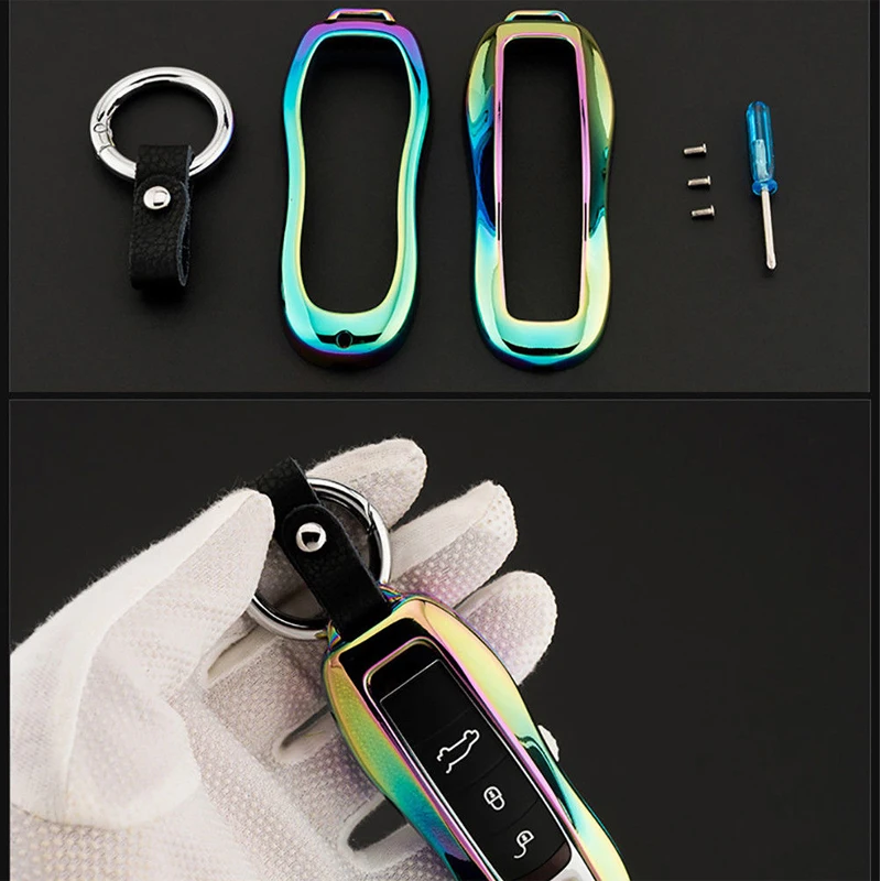 AQTQAQ 1 комплект чехол для автомобильного ключа автомобиля Porsche Smart Key Holder Брелок