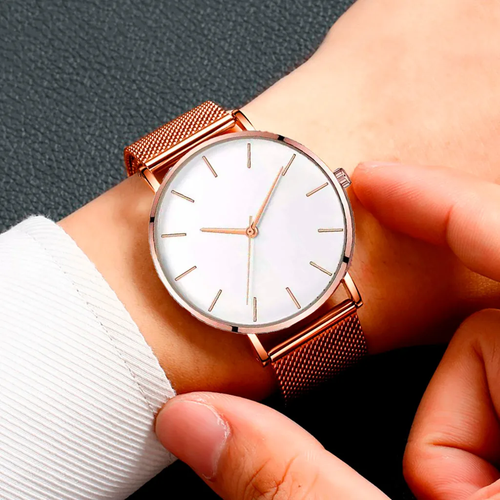 

Quartz Watch Men Simple Design Fashion Stainless Steel Dial Casual Wristwatch Mens Alloy Band Strap Watches relogio masculino