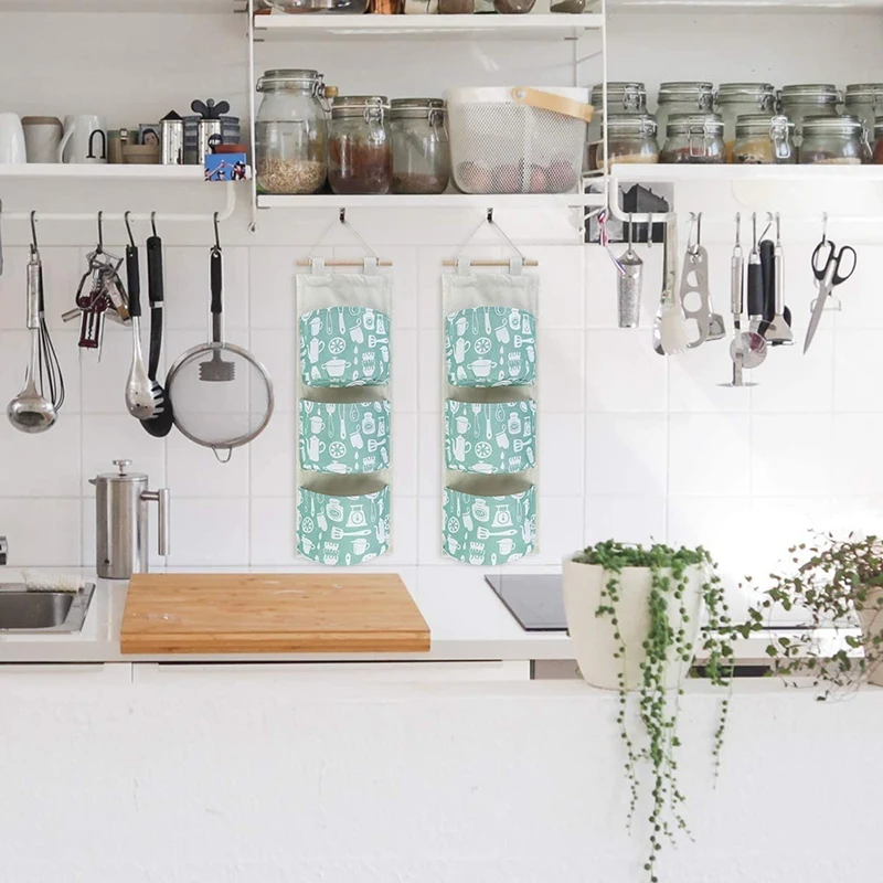 

4Pcs Hanging Storage Bag, Closet Waterproof Pocket Hanging Storage Bag, Multifunctional Door Storage Bag for Bedroom