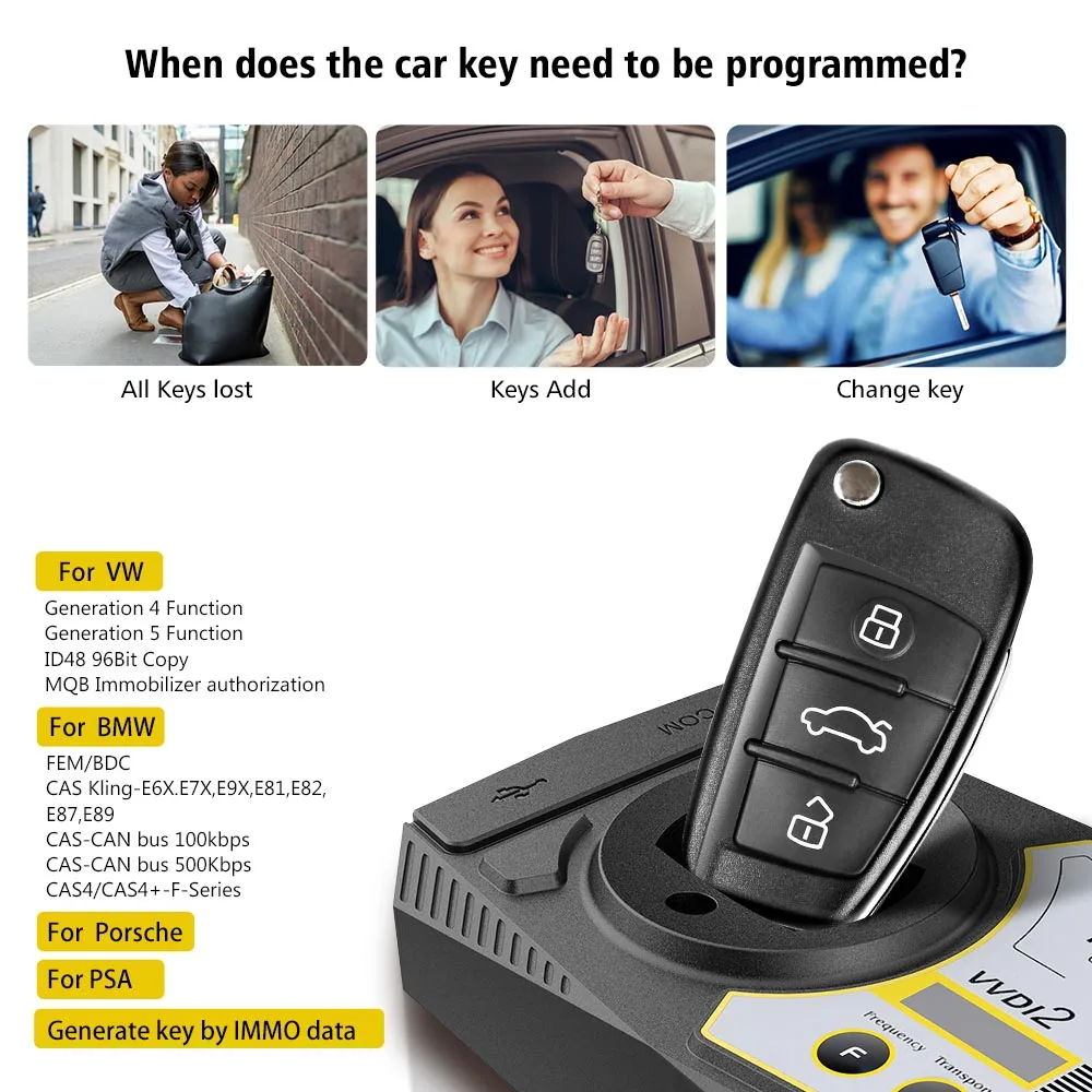 Оригинальный Xhorse VVDI2 Commander Key программатор для Audi/BMW/Porsche V6.8.2 полная версия|key